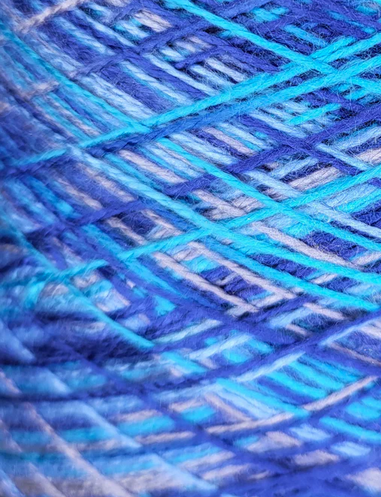 8/2 (WL) Cotton Variegated - Blue Moon - 1# - 1 in stock